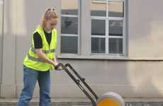 Pothole-Filling Advertising Trolleys