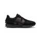 All-Black Synthetic Sneakers Image 1