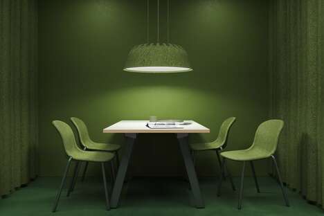 Recycled Sound-Absorbing Lamps
