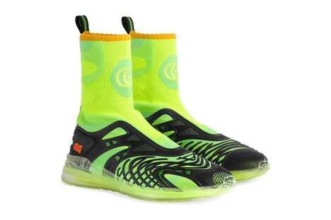 Neon Luxe Mid-Top Footwear