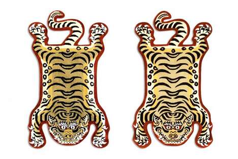 Vintage Tiger Motif Rugs