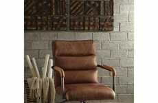 Distressed Leather Executive Chairs