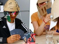 Cardboard Helmet Card Games Image 2