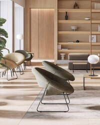 Plush Rounded Armchairs Image 3