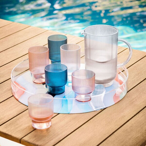 Fluted Acrylic Glassware