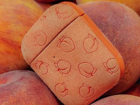 Peach-Inspired Earphone Cases