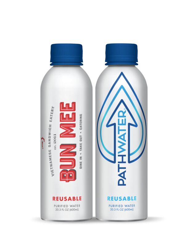 Pathwater aluminum water bottle is an alternative to single-use plastic