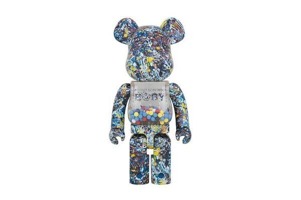 Paint-Splattered Bear Figurines