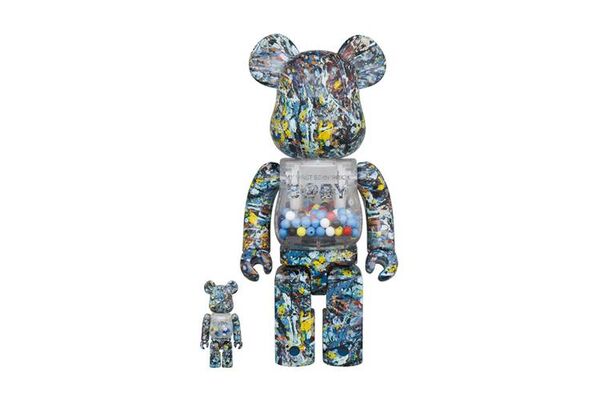 Paint-Splattered Bear Figurines : jackson pollock studio