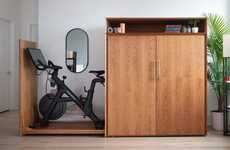 Exercise Bike-Concealing Cabinets