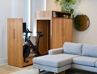 Exercise Bike-Concealing Cabinets Image 5