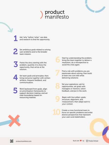 Product Manifesto Unifying Values