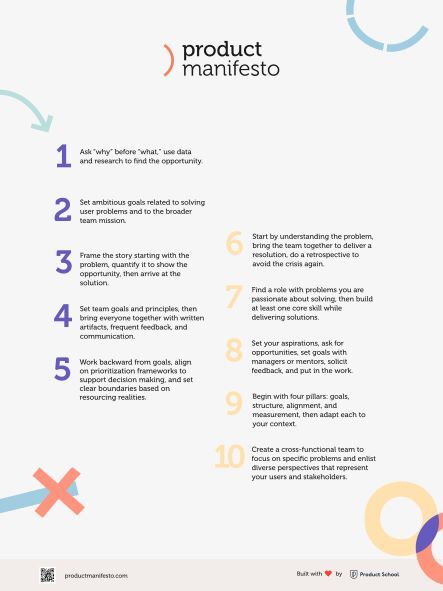 Product Manifesto Unifying Values