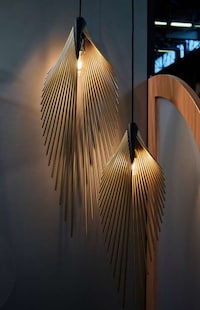 Palm Leaf-Resembling Light Pendants Image 2