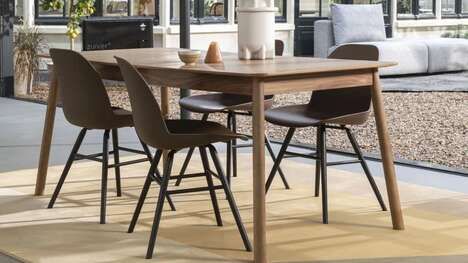 Sustainable Coffee-Textured Dining Chairs
