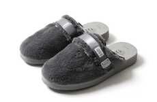 Fluffy Grayscale Slip-On Shoes