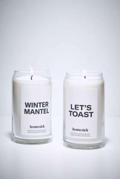 Festive Winter-Themed Candles