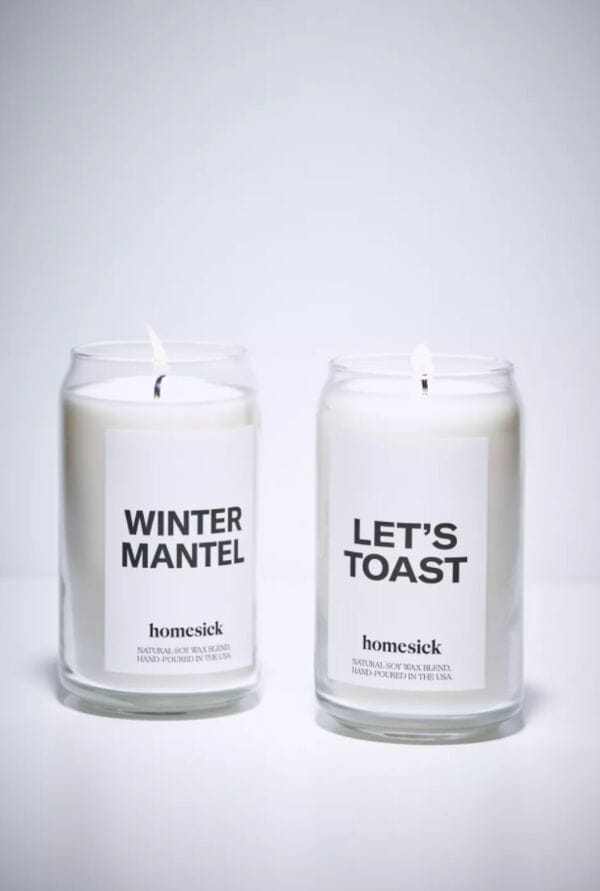 Festive Winter-Themed Candles