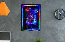 Illuminated LED Artwork Posters