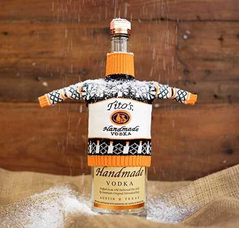Ugly Sweater Vodka Bottles