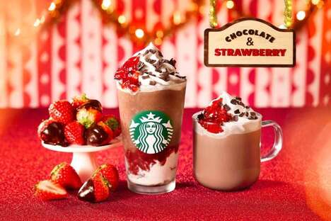Festive Choc-Berry Frappuccinos