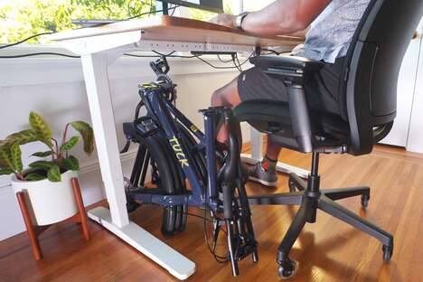 Wheel-Wedging Folding Bicycles
