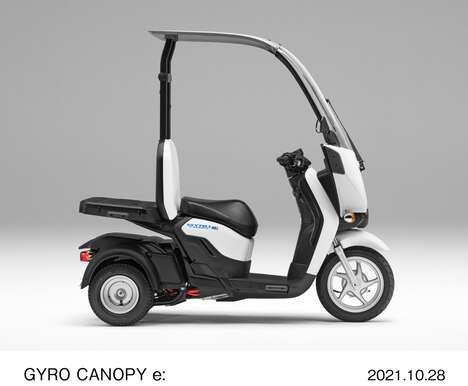 Canopy-Covered Cargo Scooters