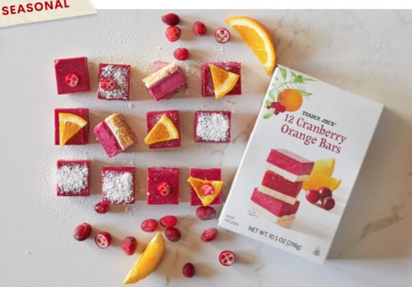 Frozen Cranberry Orange Bars