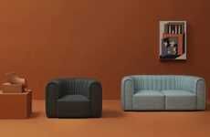 Ribbed-Cushioned Couches