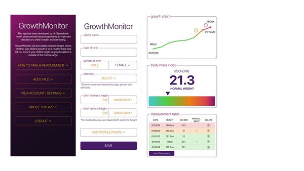 Child-Centric Growth Measurement Apps