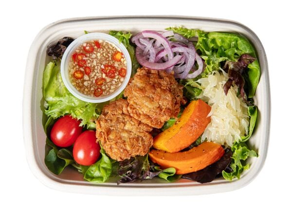 Meatless Crab Cake Salads