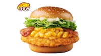 Spicy Macaroni-Topped Burgers