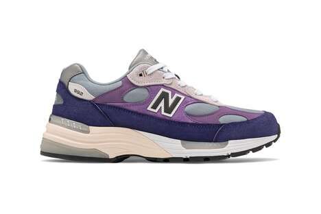Purple-Toned Retro Sneakers