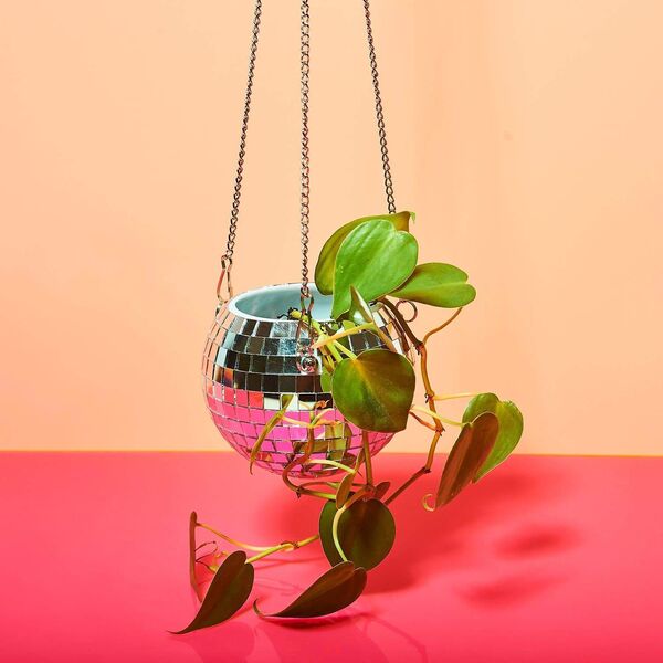 Disco-Inspired Hanging Planter