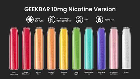 Disposable Low-Nicotine Vape Pens