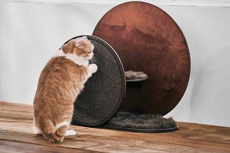 Overlapping Wooden Cat Furniture