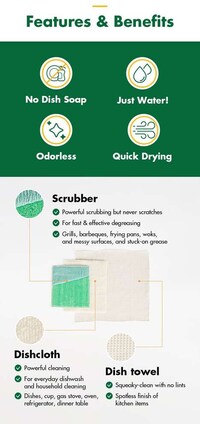 Hypoallergenic Bamboo Dishcloths Image 6