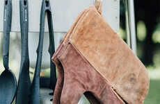 Leather-Made Outdoor Oven Mitts