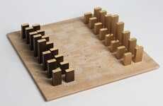 Minimalist Monolithic Chess Sets