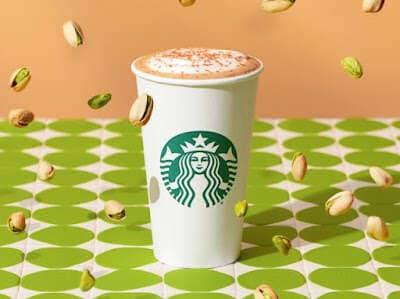 Pistachio-Infused Coffee Lattes