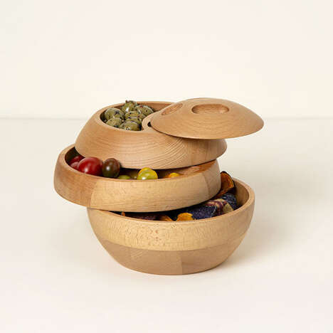 Stackable Rotating Snack Bowls