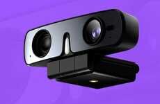 Sleek Speaker-Equipped Webcams