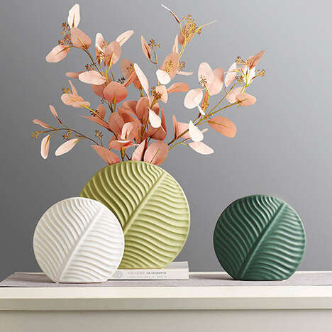 Greenery-Inspired Textured Vases