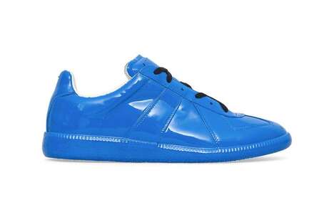 Patent Blue Premium Sneakers