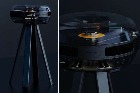 See-Through Sci-Fi Turntable Concepts