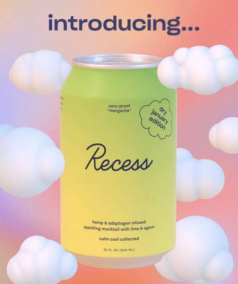 Hemp-Infused Sparkling Mocktails