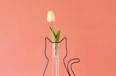 Minimalistic Feline-Inspired Vases