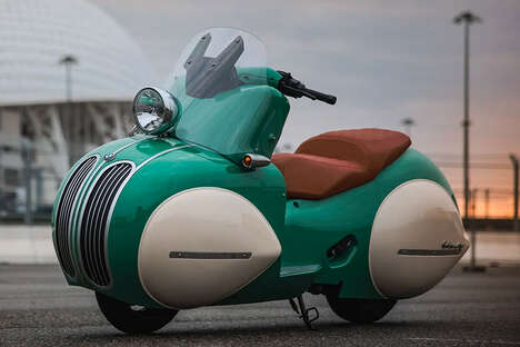 Art Deco-Inspired Motorbikes