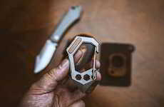 Metallic Multitool Carabiner Clips