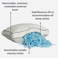 Noodle-Shaped Foam Pillows Image 4